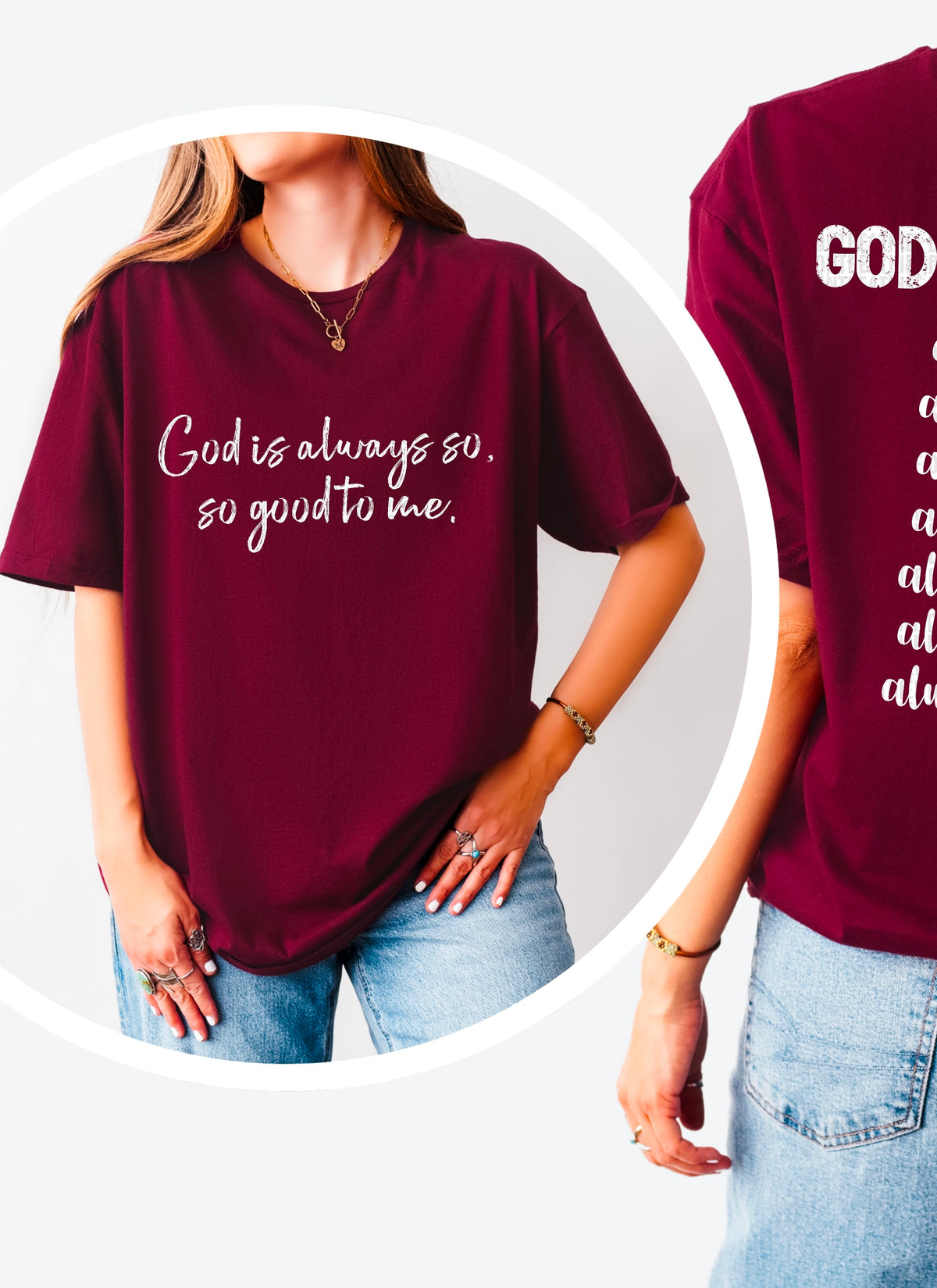 God is always white 91593 DTF transfer