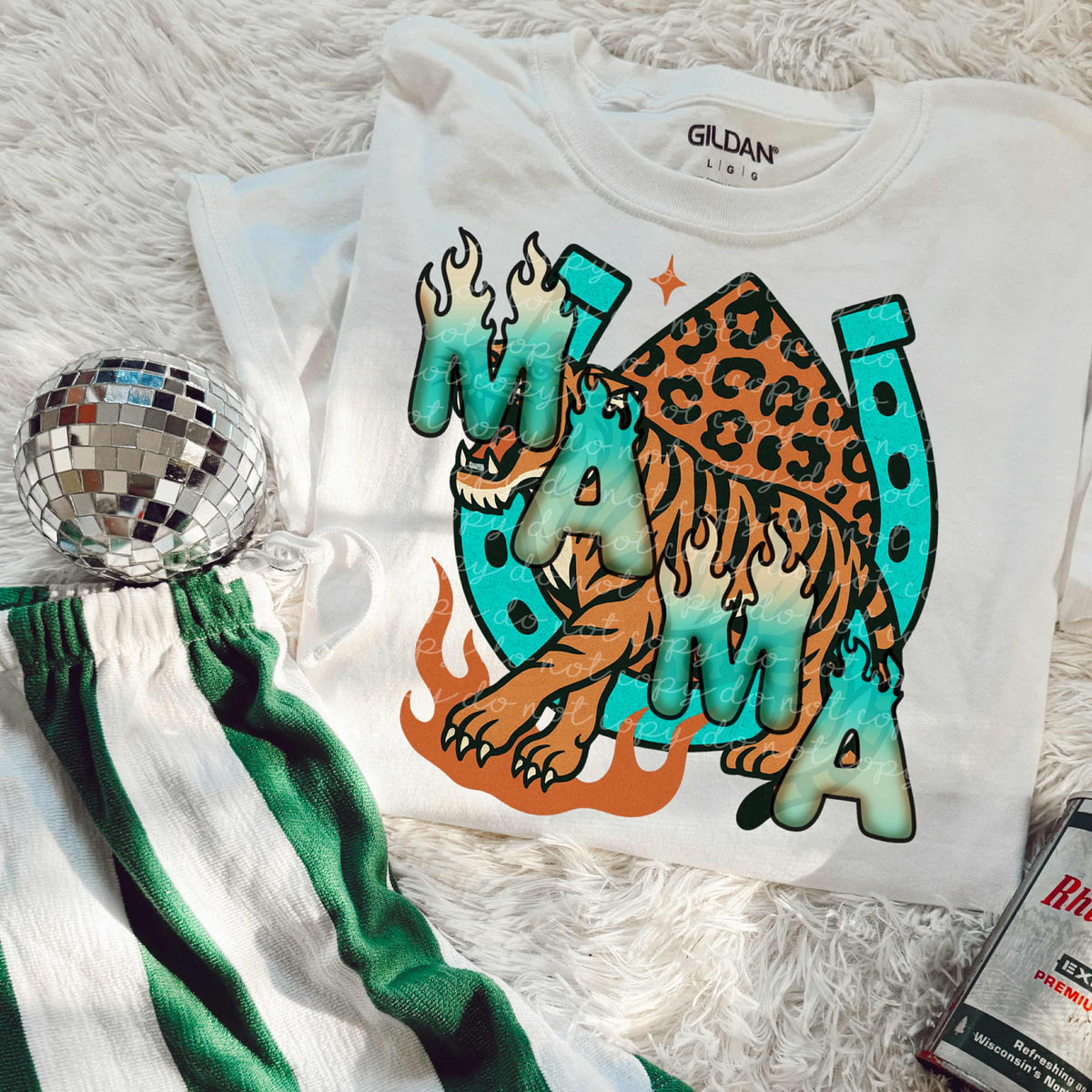 Mama Tiger horseshoe (MMD) DTF transfer