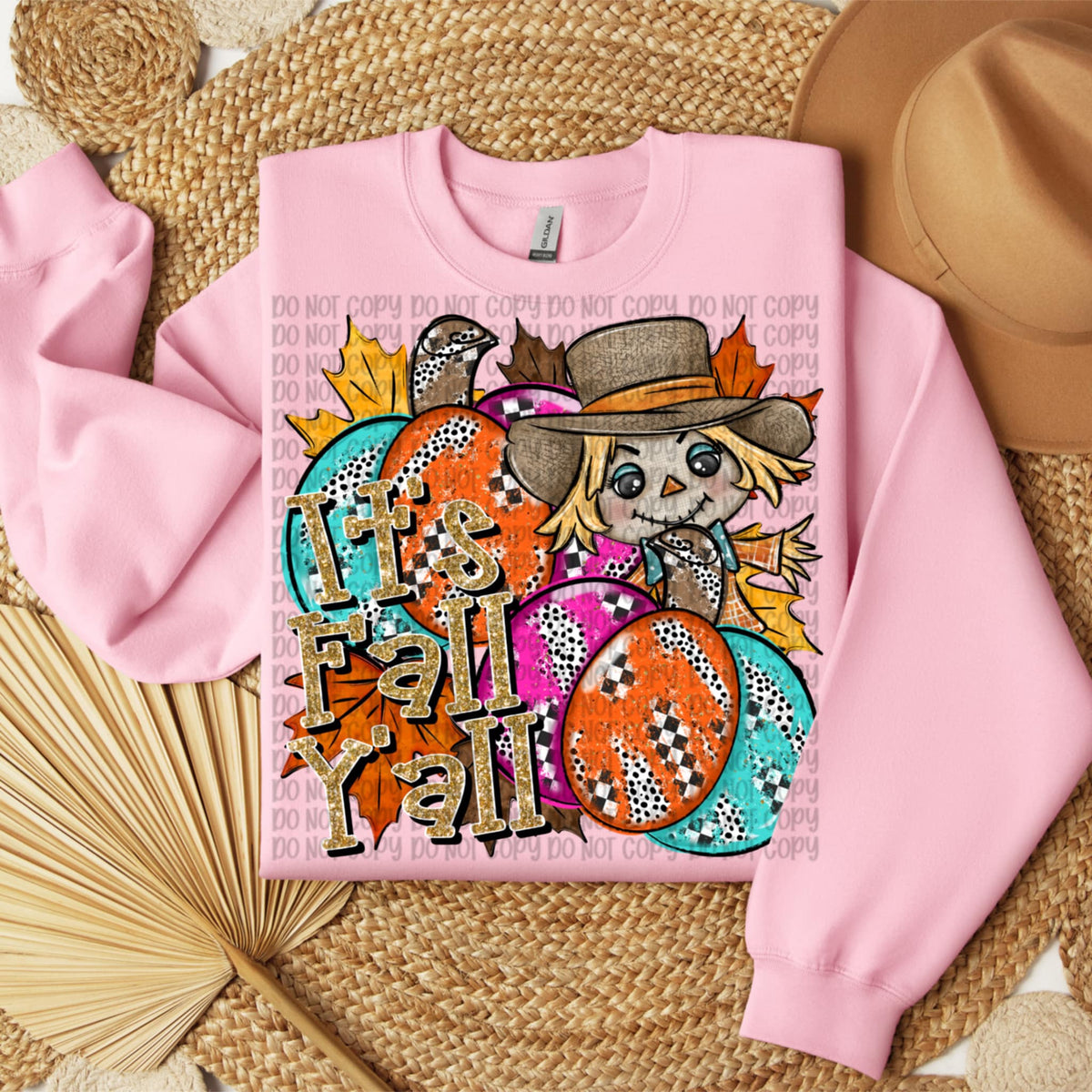 Its Fall Yall with scarecrow VP DTF transfer