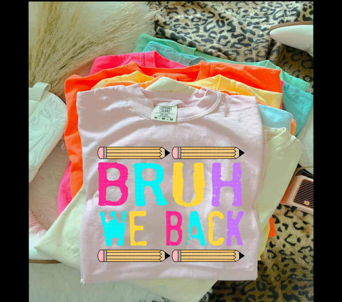 Bruh We Back girl pencils (linda) DTF transfer