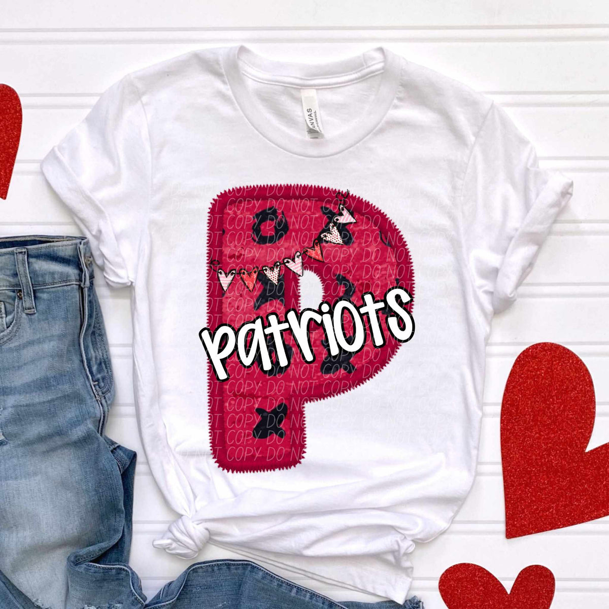 P patriots valentine (CITY) 79053 DTF transfer