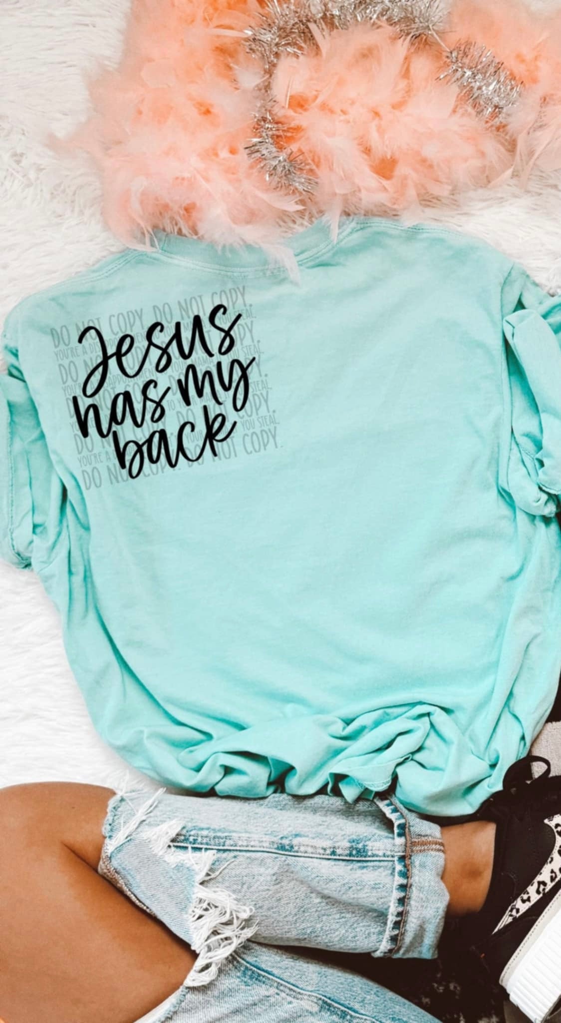 Jesus has my back (SWD) 98767 DTF transfer