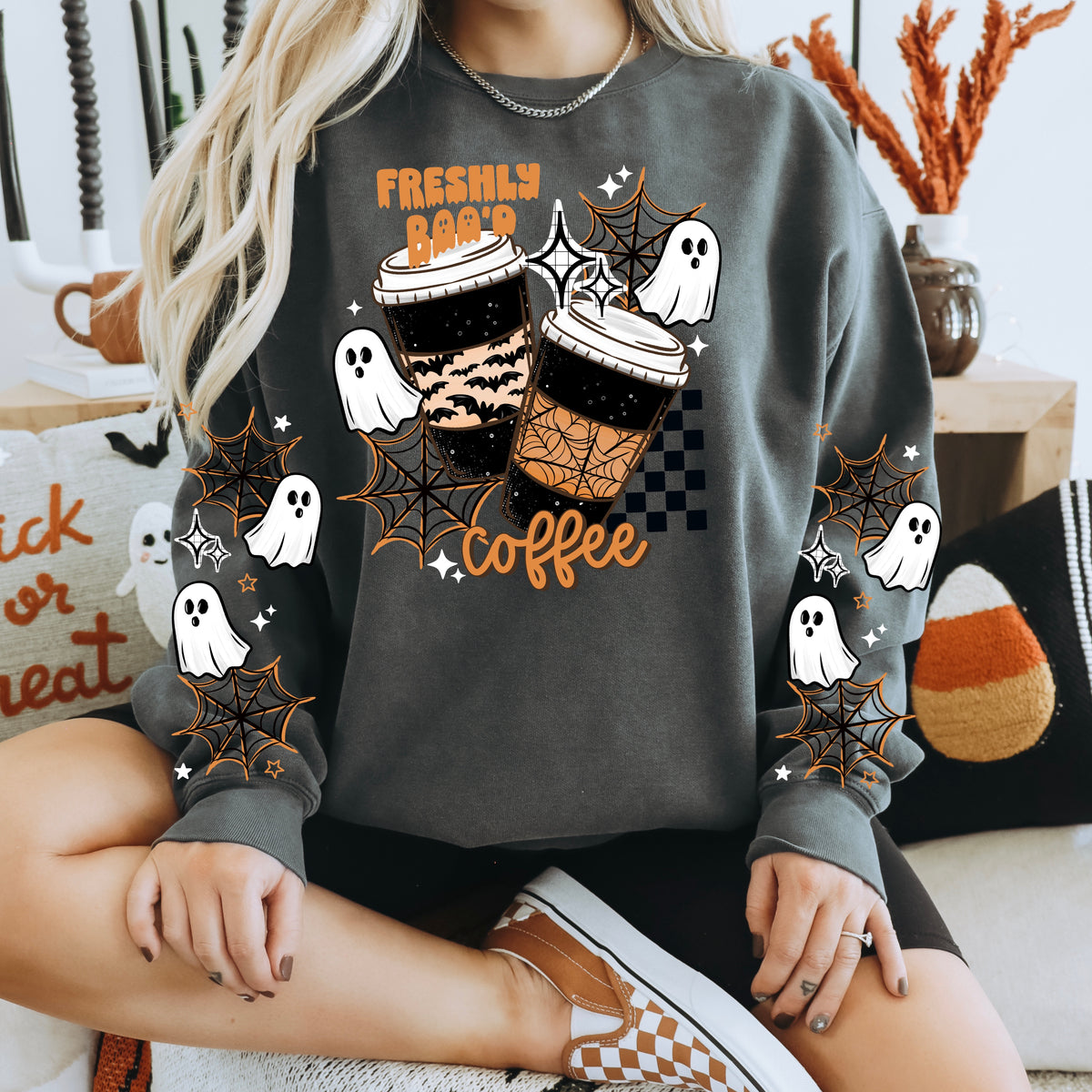 Freshly boo’d coffee (front only) (CSC) DTF Transfer