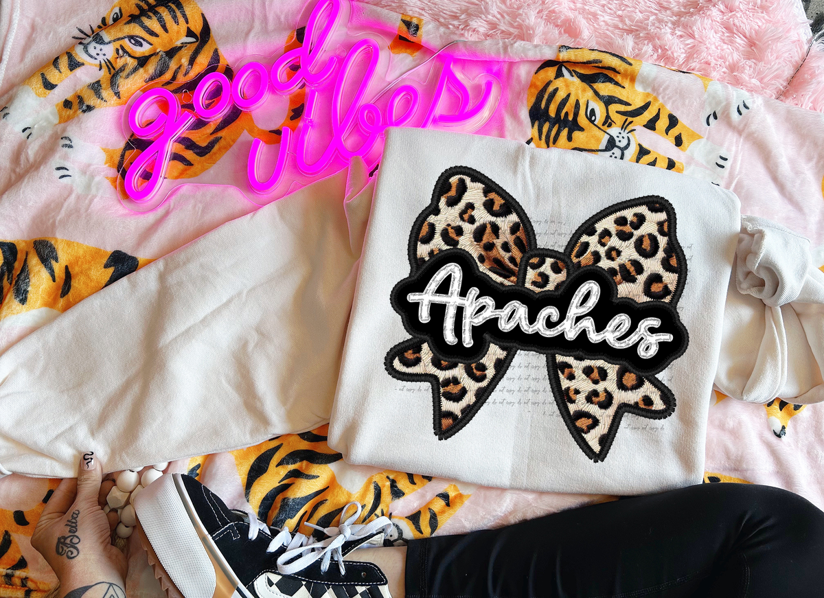 Apaches Faux Embroidery Bow 30500 DTF transfer