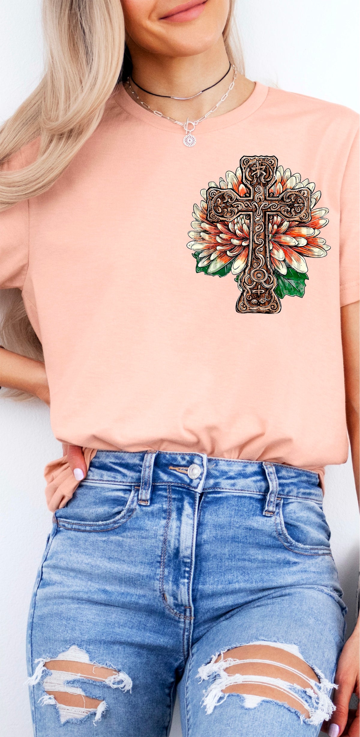 Jesus is life cross pocket 103523 DTF transfer