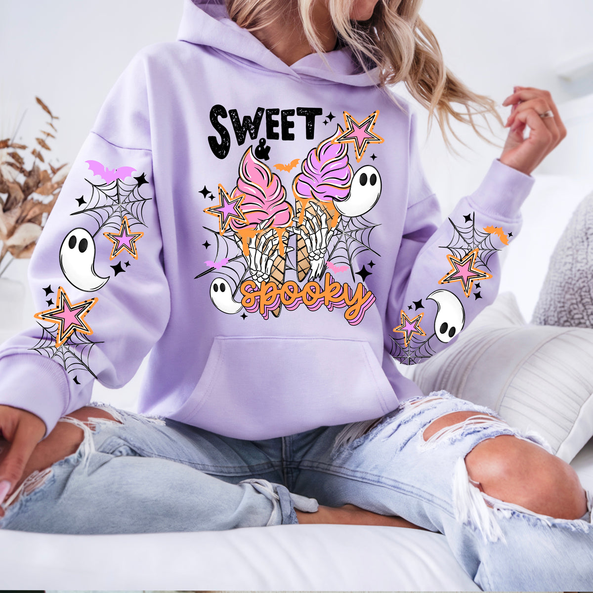 Sweet spooky ice cream (FRONT ONLY) BLACK (CSC) DTF Transfer