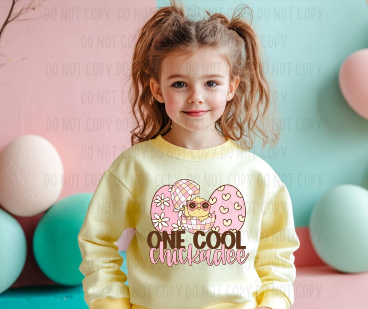 One cool chickadee (canvista) 91862 DTF transfer