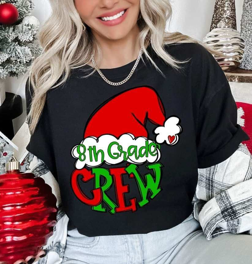 8th grade crew Santa hat (S&G) 70385 DTF transfer