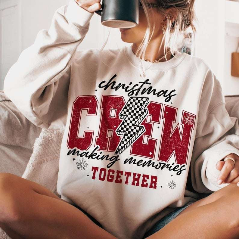 Christmas crew making memories together 67512 DTF transfer