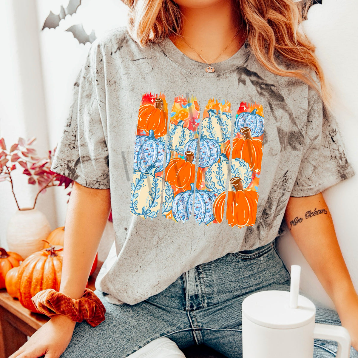 Pumpkin brushstroke 113673 DTF Transfer