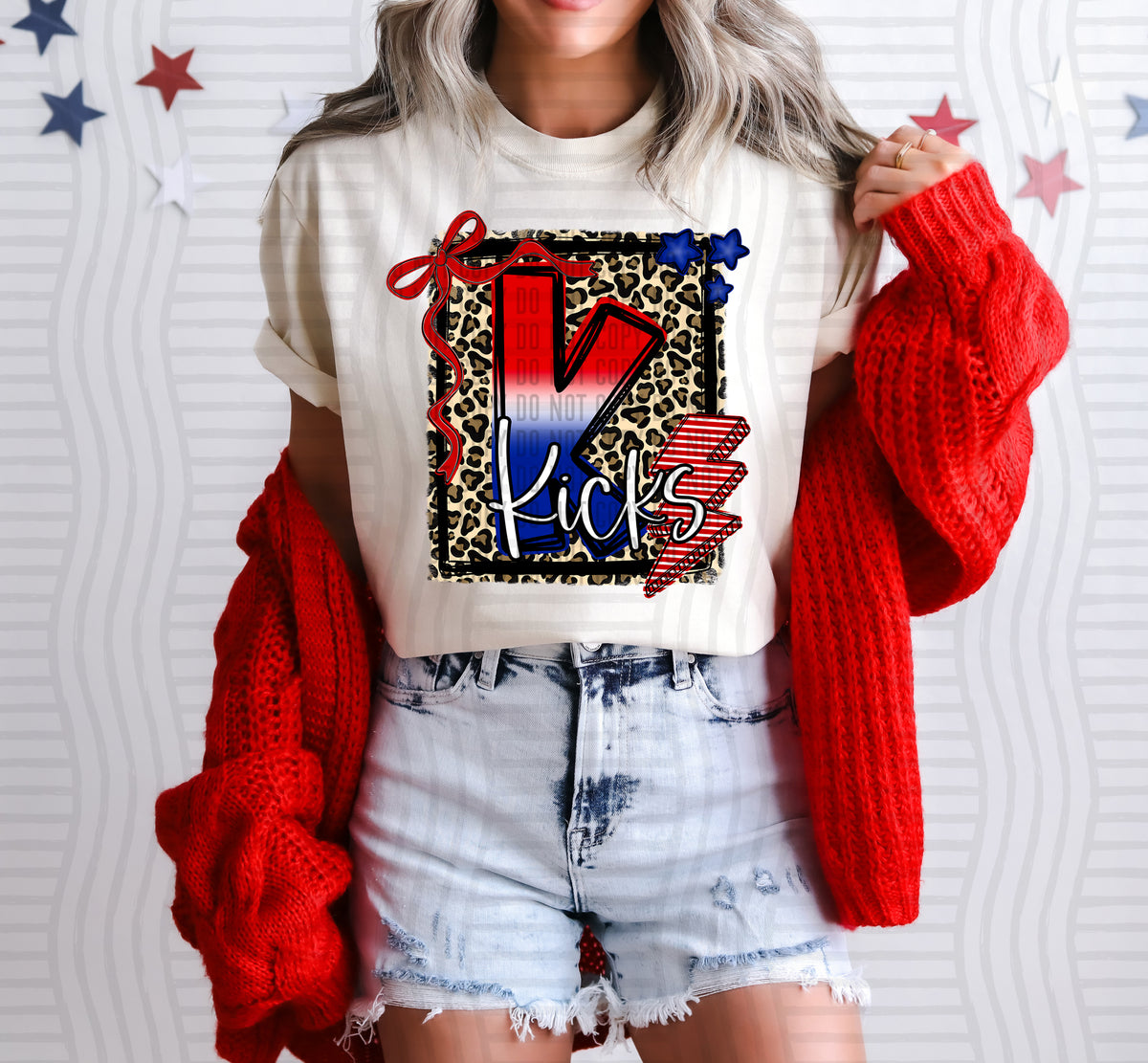 kicks Star Spangled Sass Mascots (Caplinger) DTF transfer