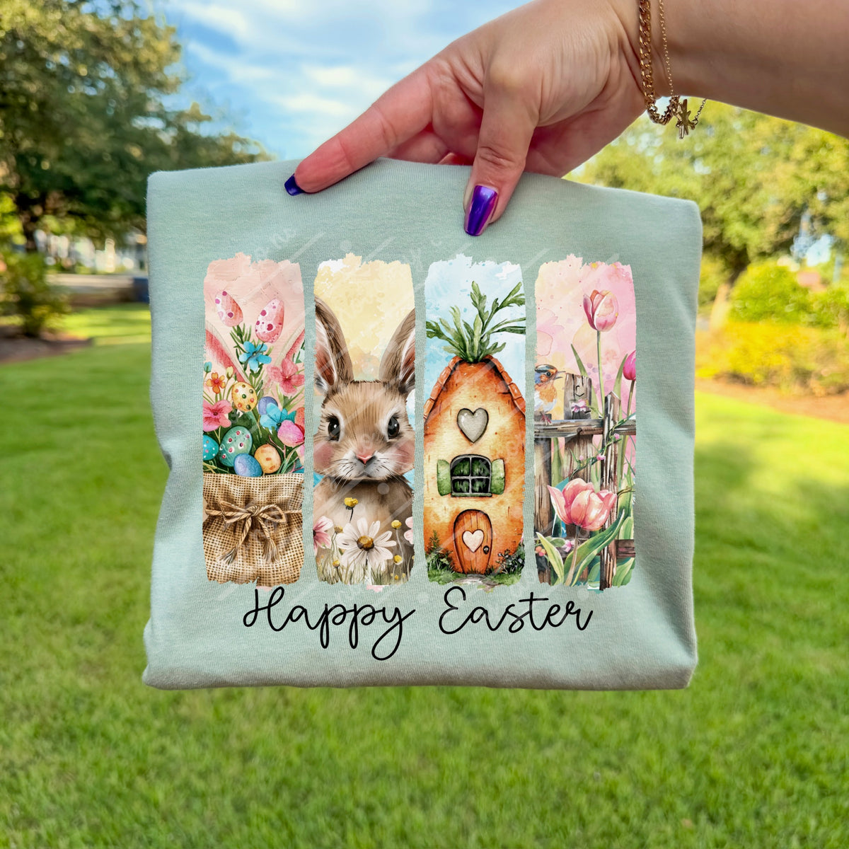 Happy Easter brushstrokes DTF Transfer