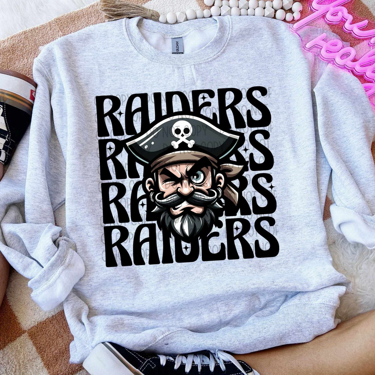 Raiders stacked Winking Mascot SWD 49040 DTF transfer