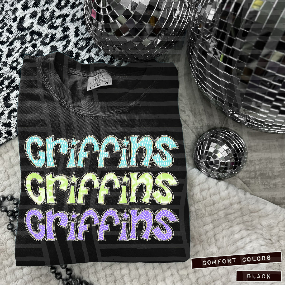 Griffins Pastel Star Stacked (Caplinger) 101607 DTF transfer