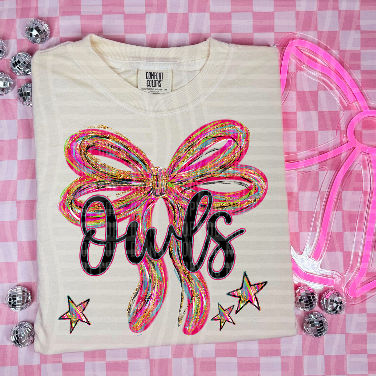 Owls Whimsical Bow (caplinger) DTF transfer