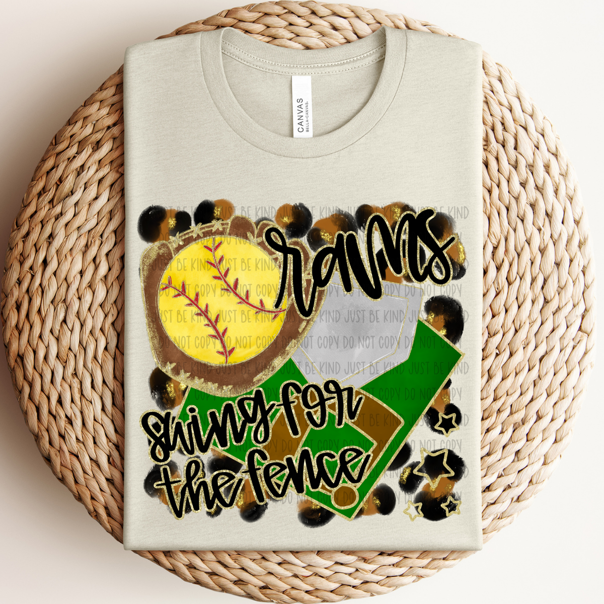 Softball Rams For The Fence (Caplinger) 83506 DTF Transfer