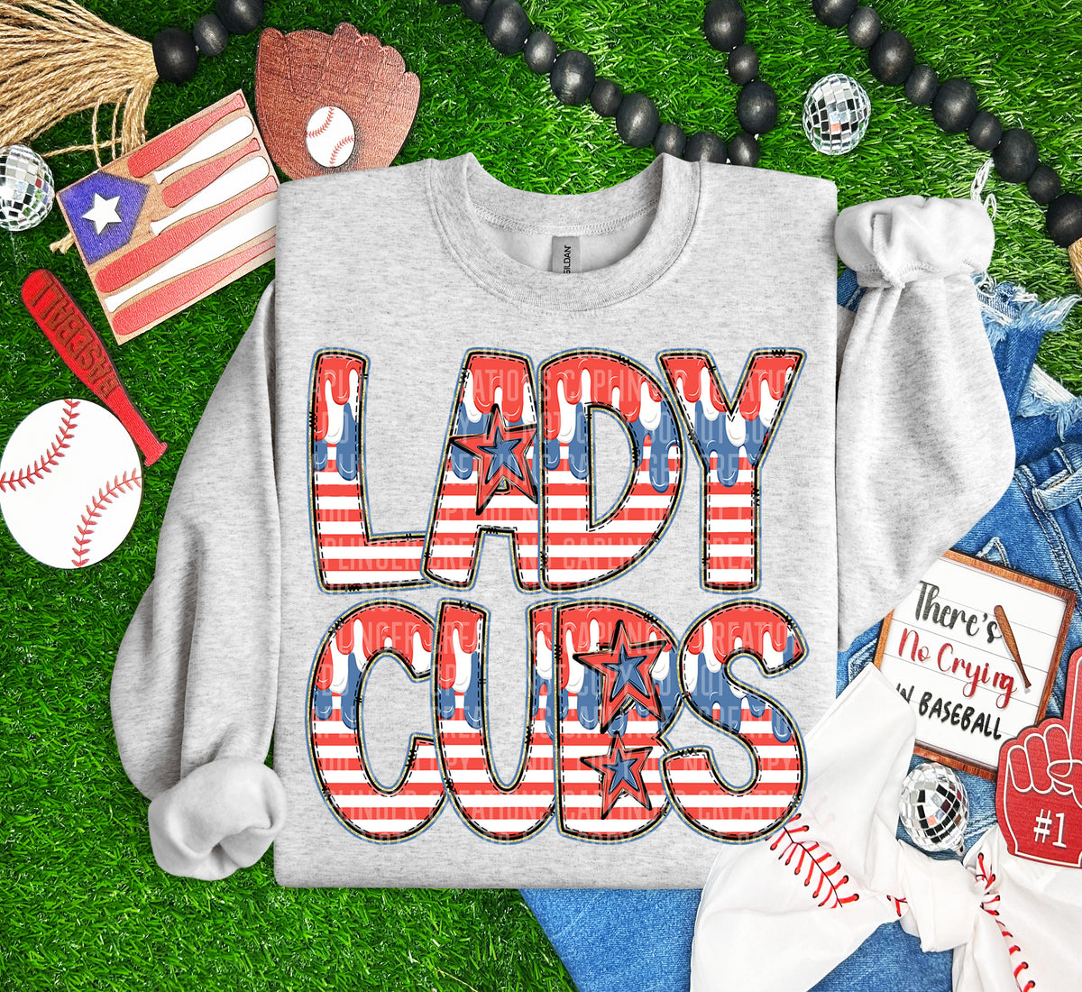 Lady Cubs drip (Caplinger) DTF transfer