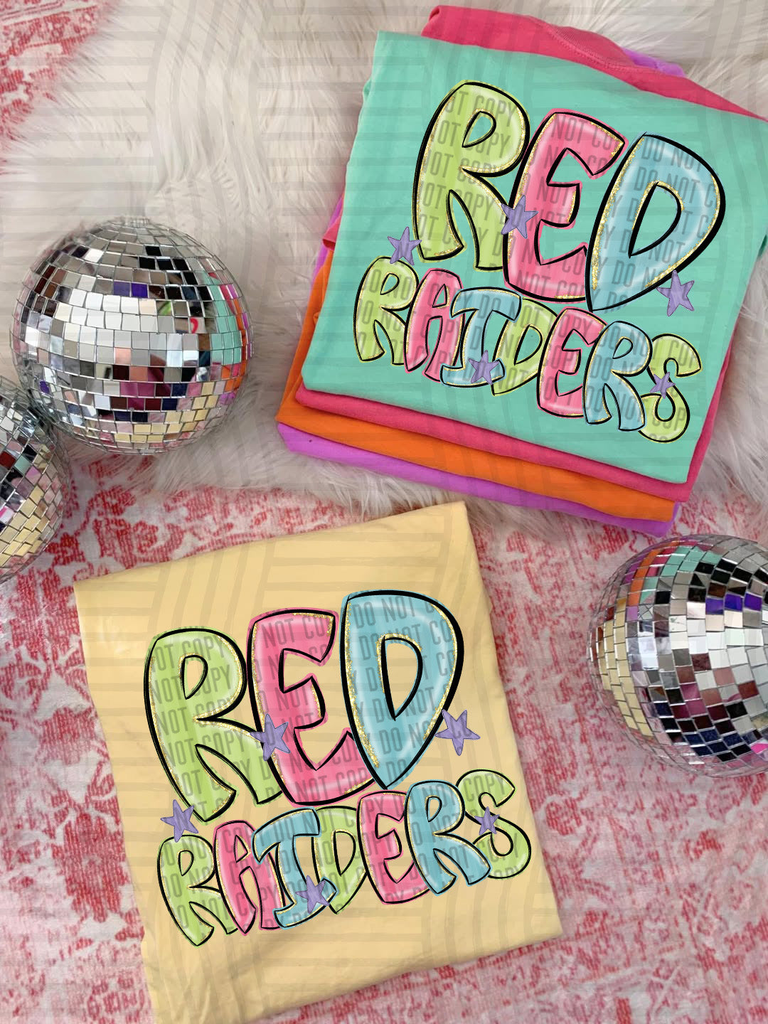 Red Raiders Glittery & Preppy Mascots (Caplinger) DTF transfer