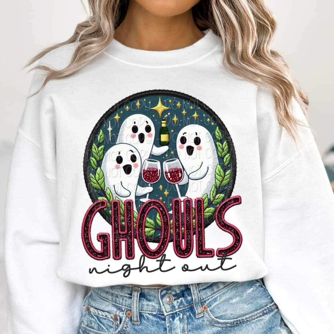 Ghouls night out circle 34412 DTF Transfer