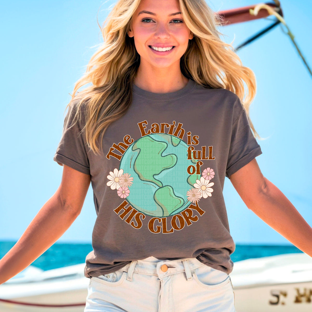 The earth is full of his glory 95485 DTF transfer