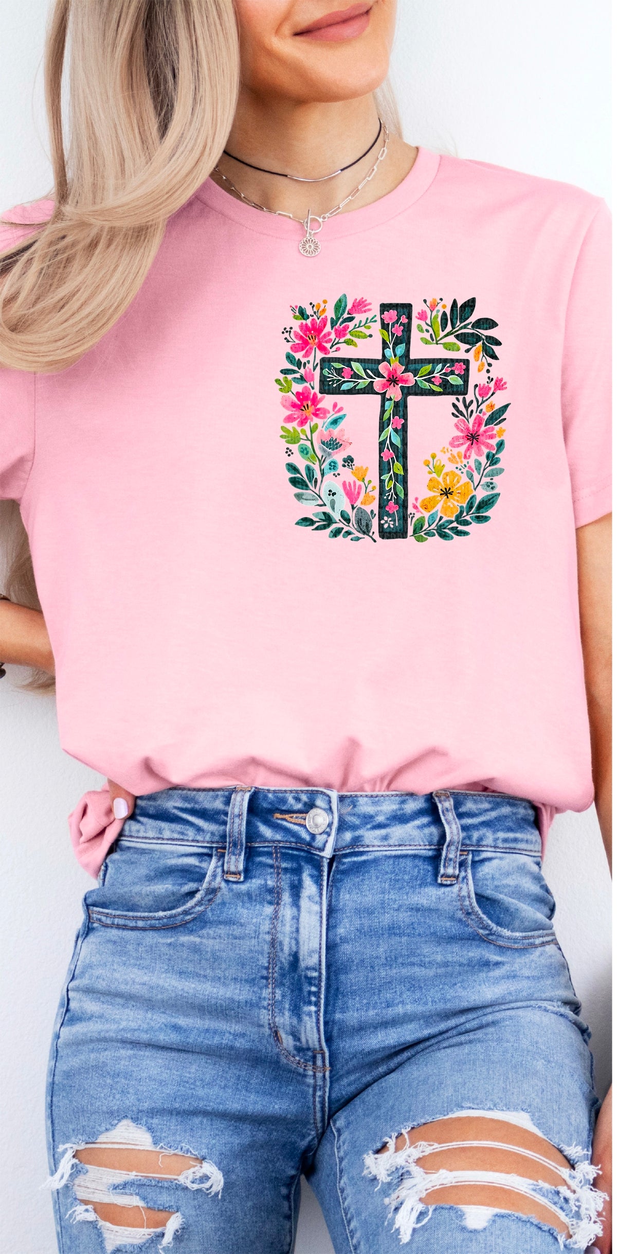 Floral cross 95029 DTF transfer