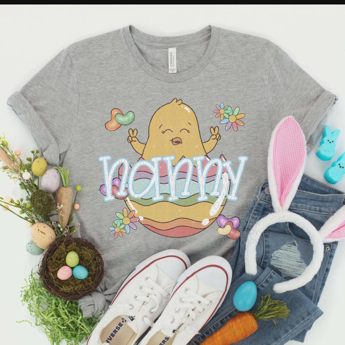 Nanny pastel egg with chick (City) DTF transfer