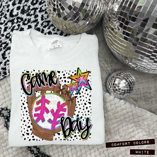 Game day baseball colorful stars 95944 DTF transfer
