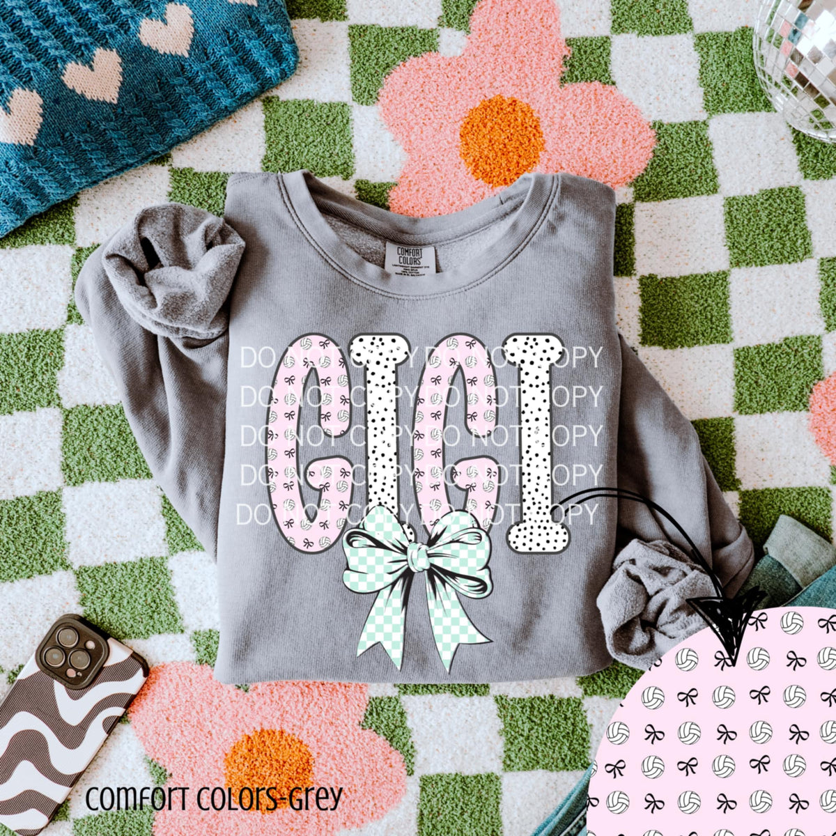 Gigi volleyball letters (CSG) 90239 DTF transfer