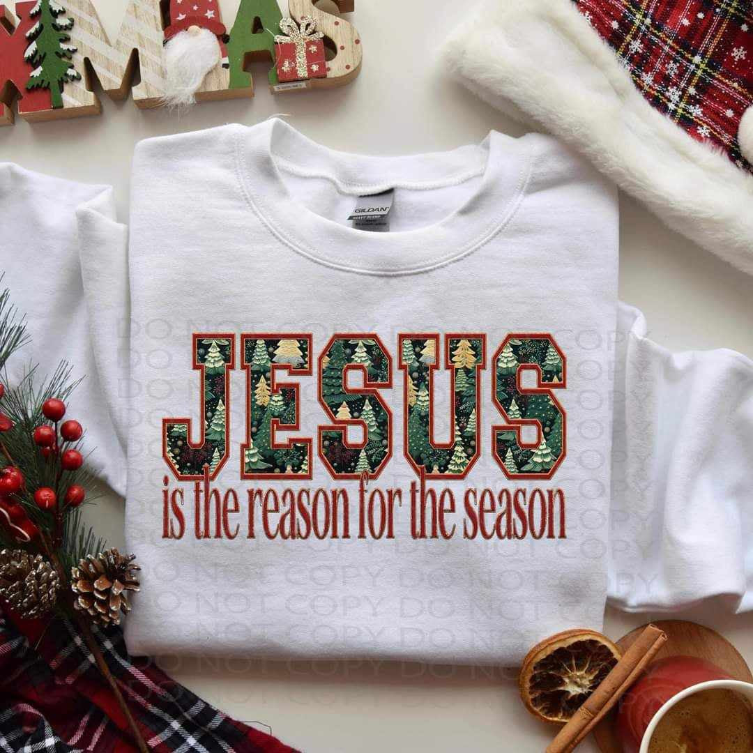 Jesus is the reason embroidery (TTD) 65470 DTF transfer