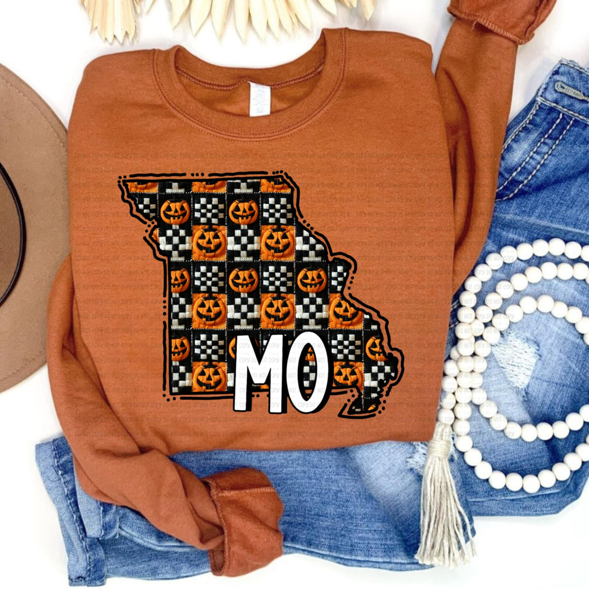 Missouri pumpkin checker REVEL DTF transfer