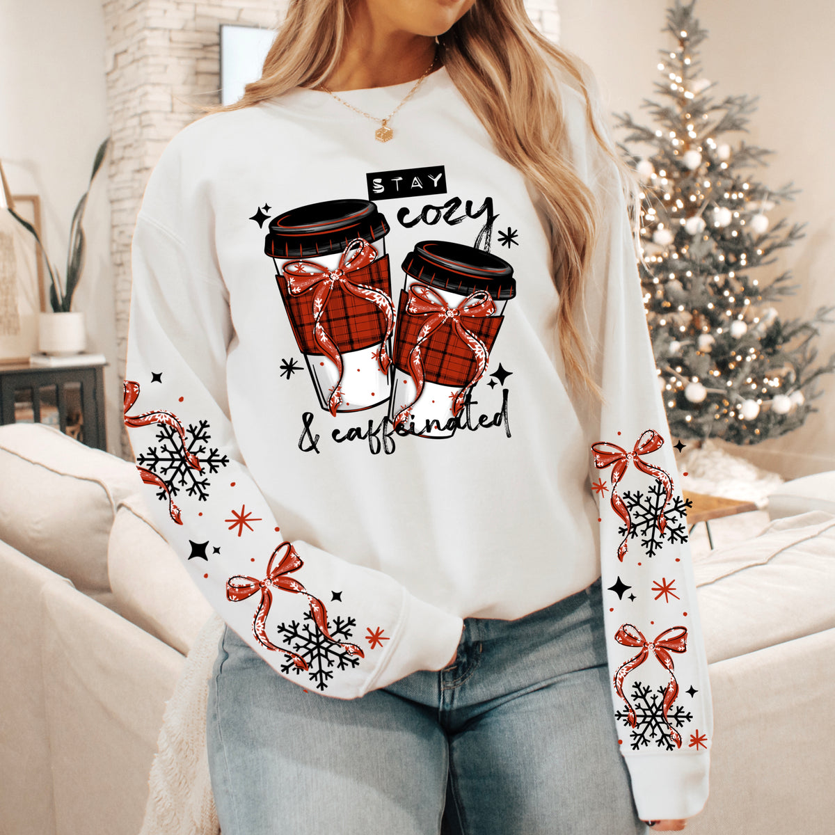 Cozy Caffeinated (front only) (csc) DTF Transfer