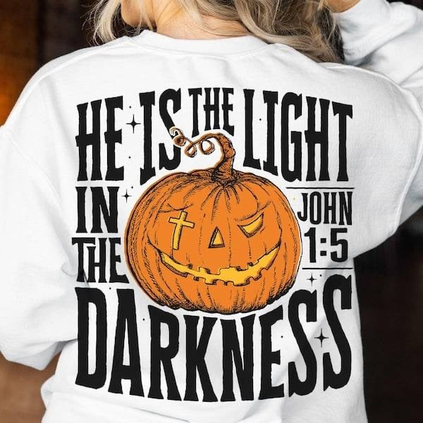 He is the light in the darkness jack o lantern (KARTA) 62919 DTF transfer