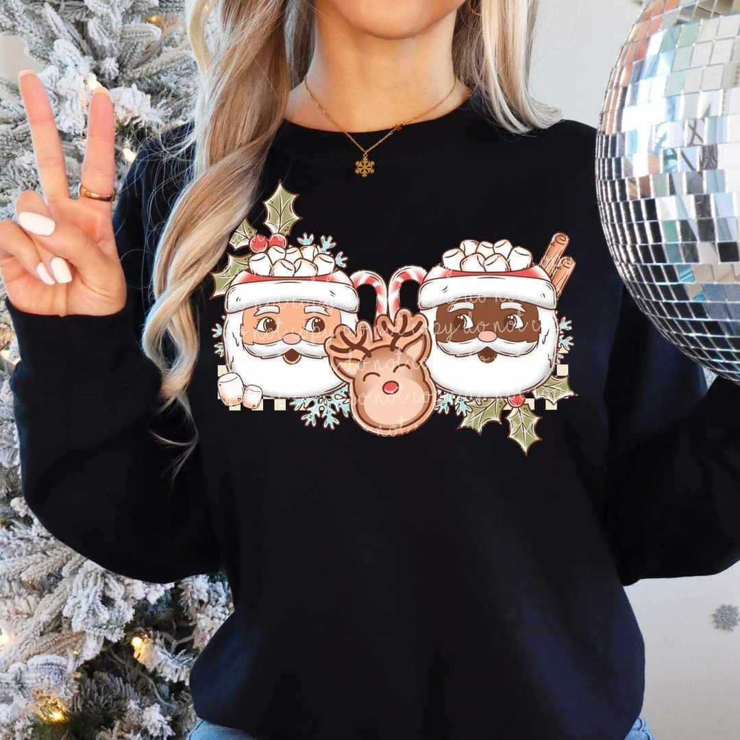 Light and dark santa mugs (MMD) 62130 DTF transfer