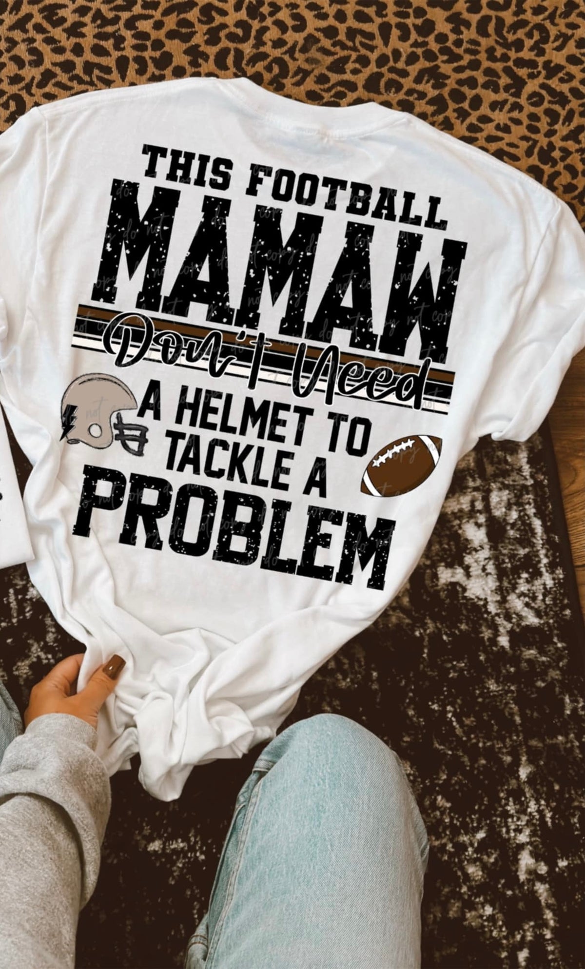 This football Mamaw don’t need a helmet to tackle a problem (VIRGO) 94484 DTF transfer
