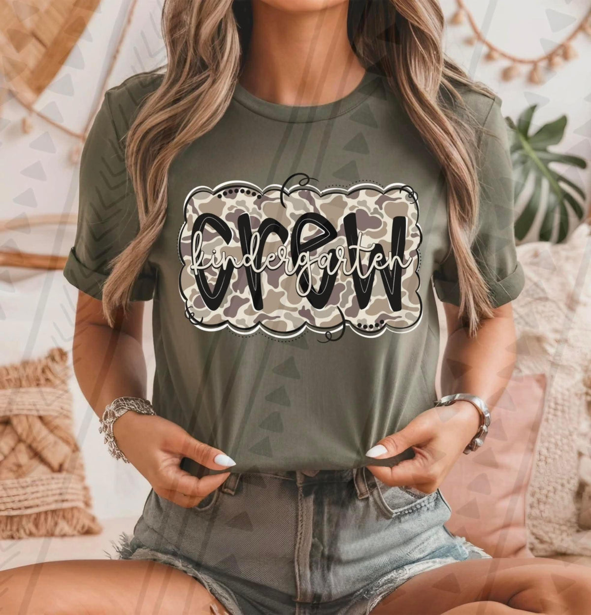 Kindergarten Crew Camo (TGG) DTF transfer