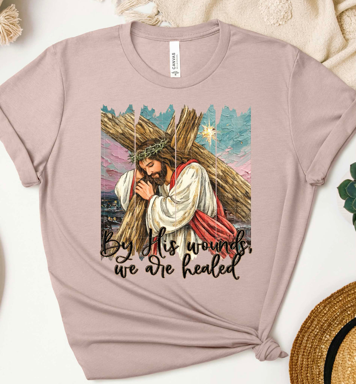 By his wounds we are healed (SDD) DTF transfer