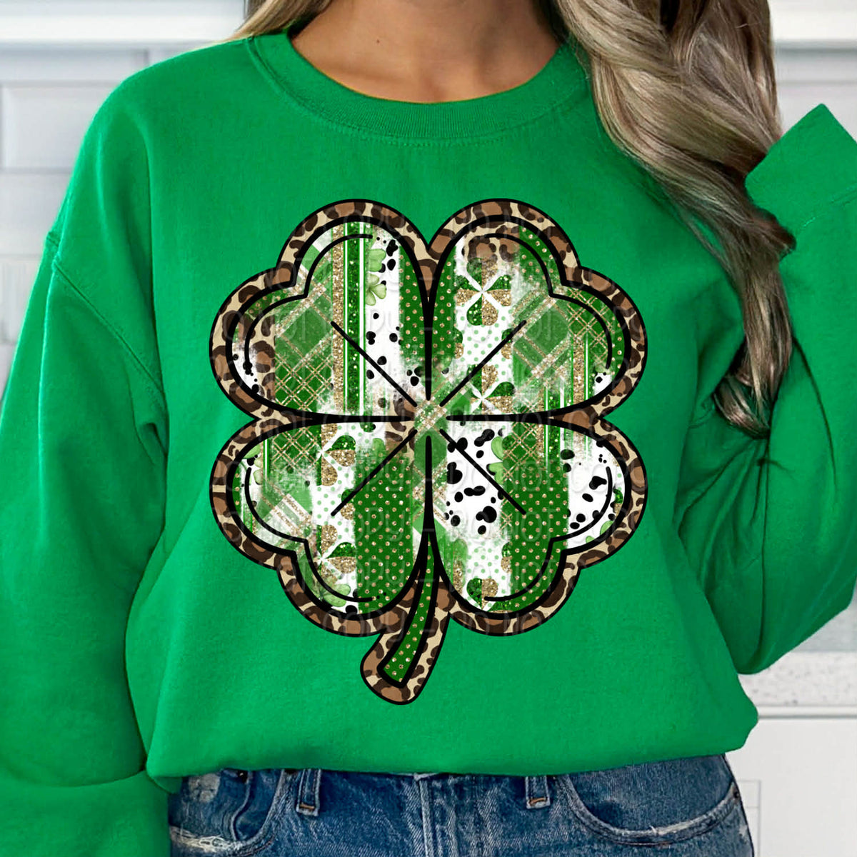 Leopard 4 leaf clover (DWS) DTF transfer