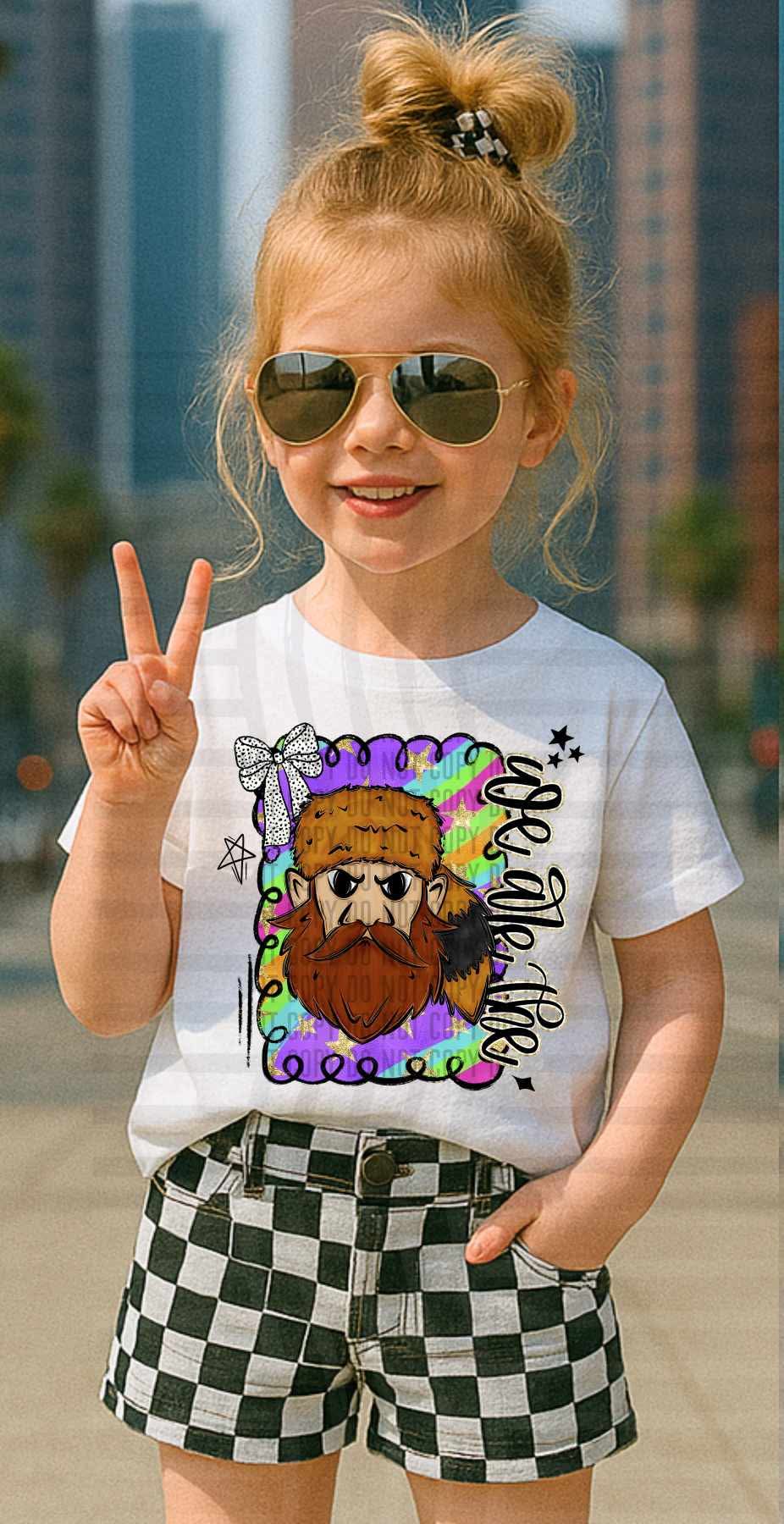 We are the Highlanders Preppy Swirl Mascots (Caplinger) DTF transfer