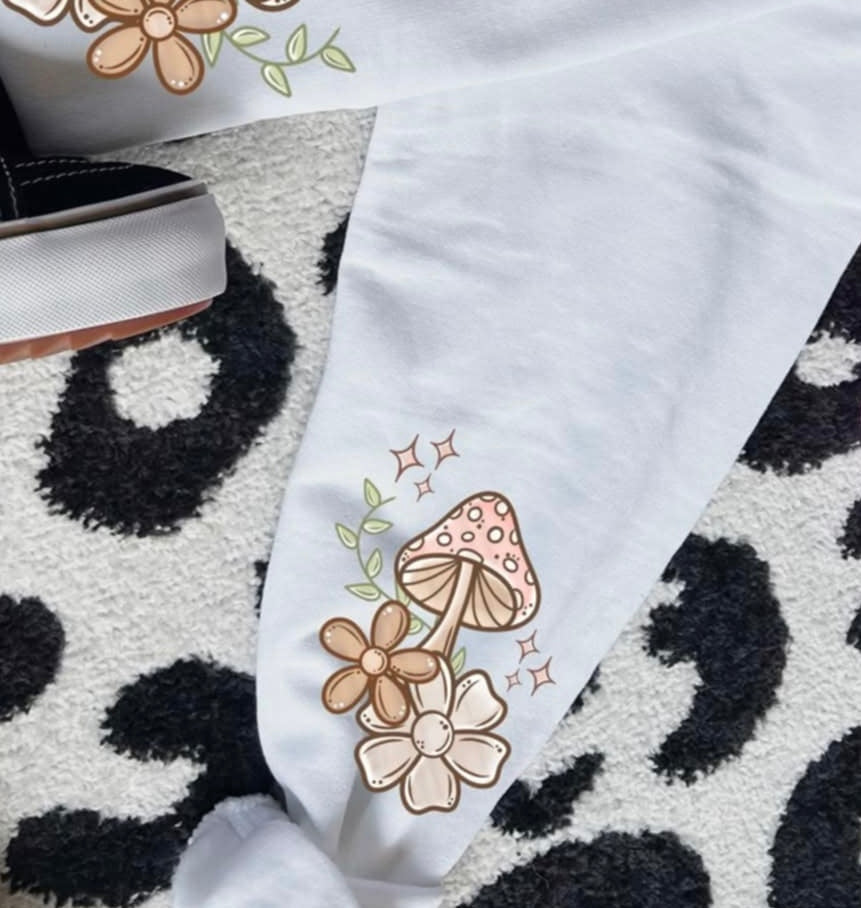 Mushroom Floral Ghost POCKET (Linda) DTF Transfer