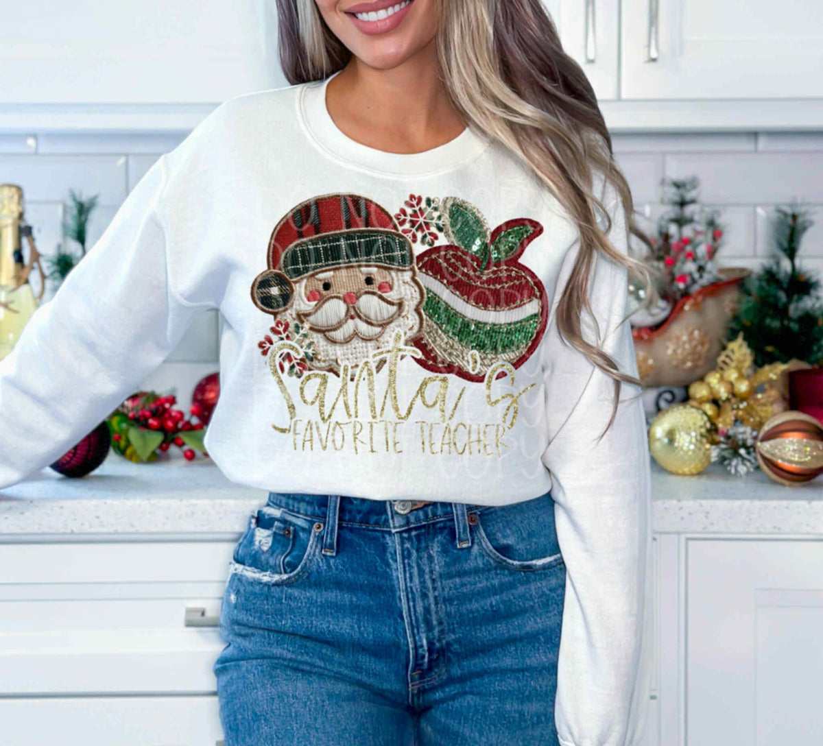 Santa’s Favorite teacher (c’s) DTF Transfer