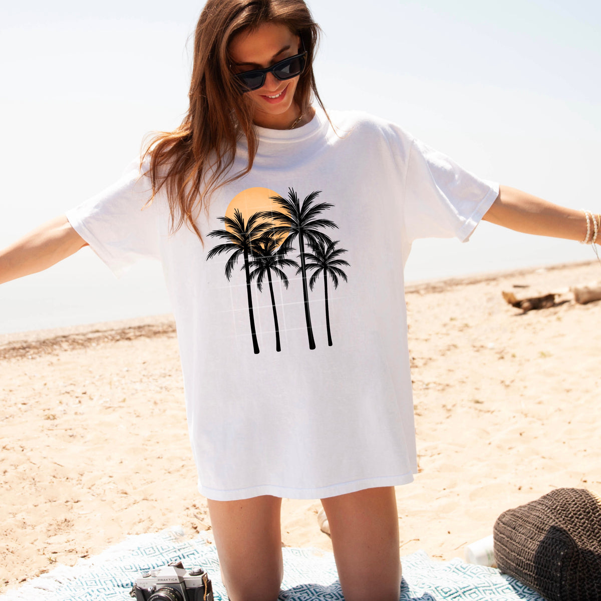 Palm trees and sun (CSC) DTF Transfer
