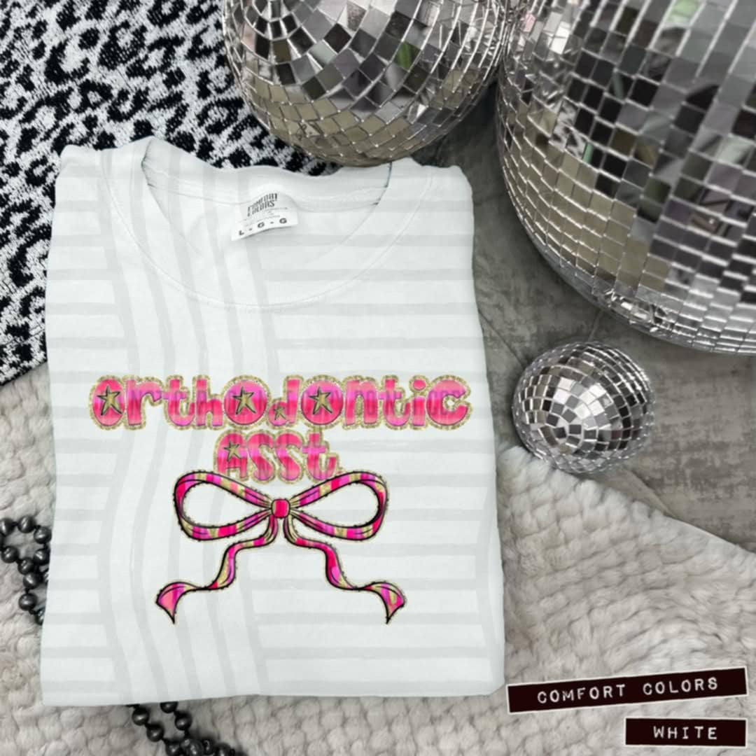 Orthodontist asst pink with bow (Caplinger) 100661 DTF transfer