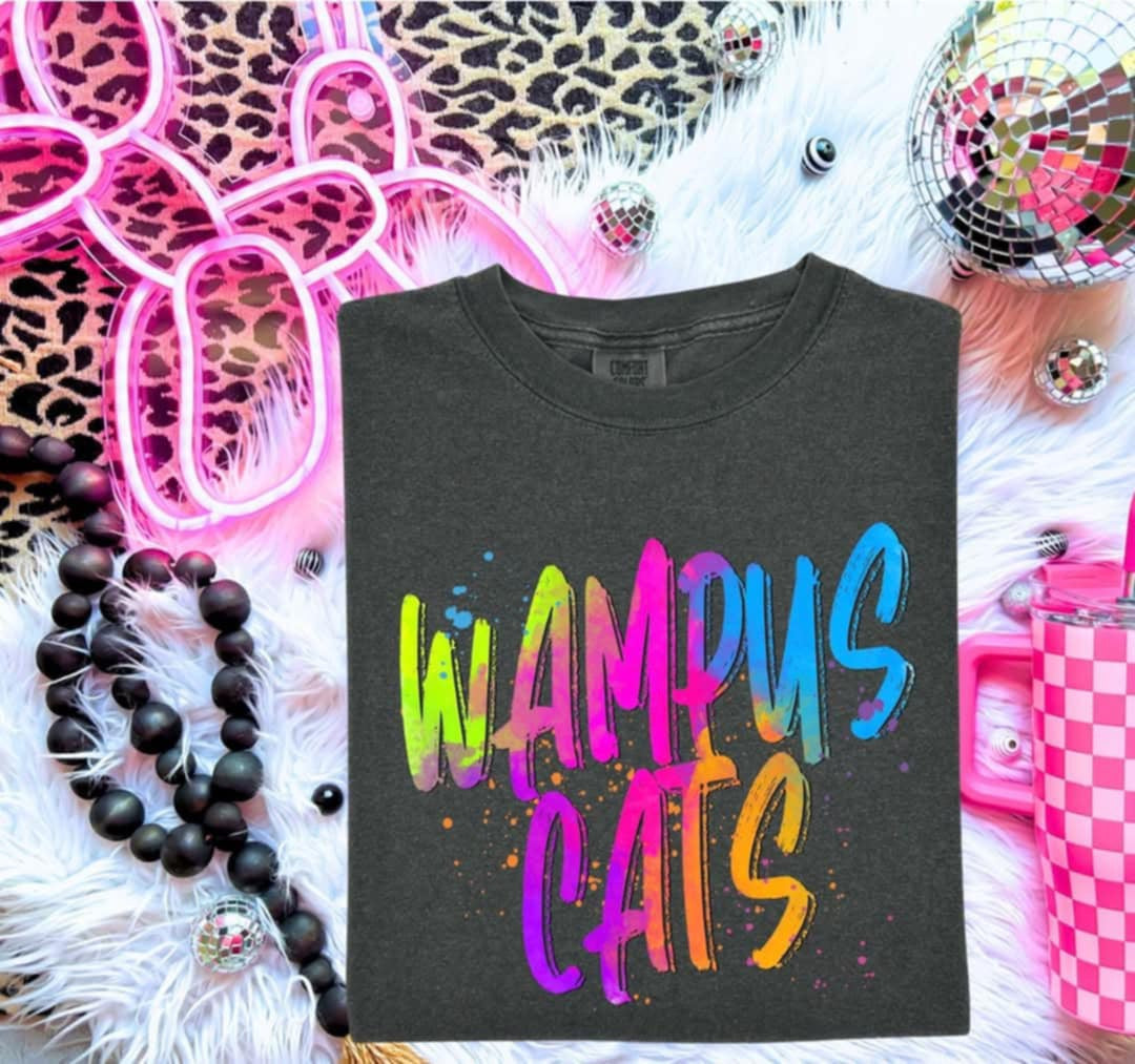 Wampus Cats Neon Splatter (S&G) 100046 DTF transfer