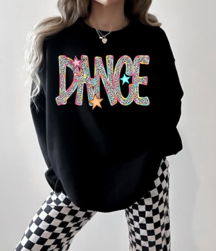 Dance rainbow polkadot (s&g) DTF transfer