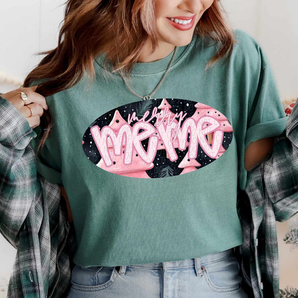 Merry Meme pink trees (CITY) 62316 DTF transfer