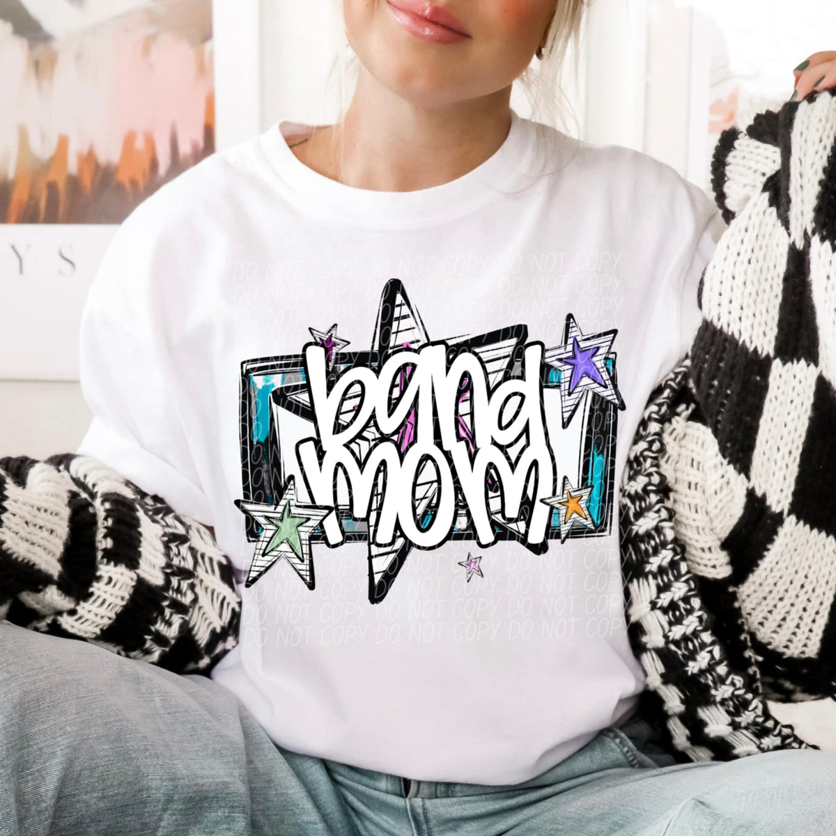 Band mom stars (CITY) 85429 DTF transfer