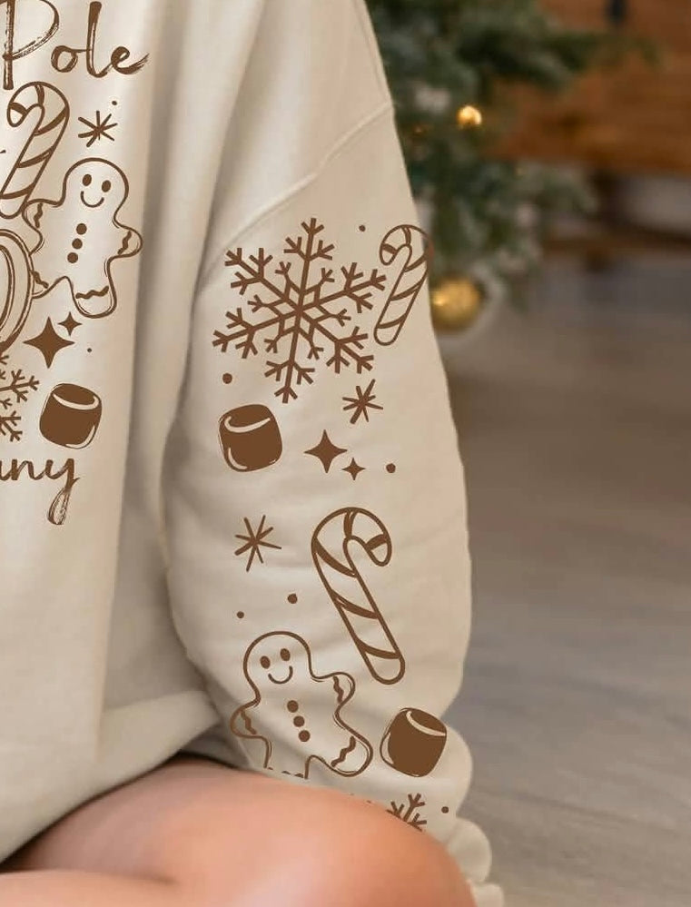 The North Pole hot cocoa company BROWN (set of 2 sleeves) (CSC) Sunday Special DTF transfer