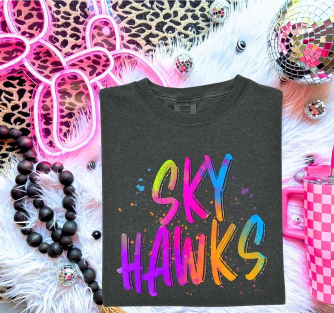 Skyhawks Neon Splatter (S&G) 100042 DTF transfer