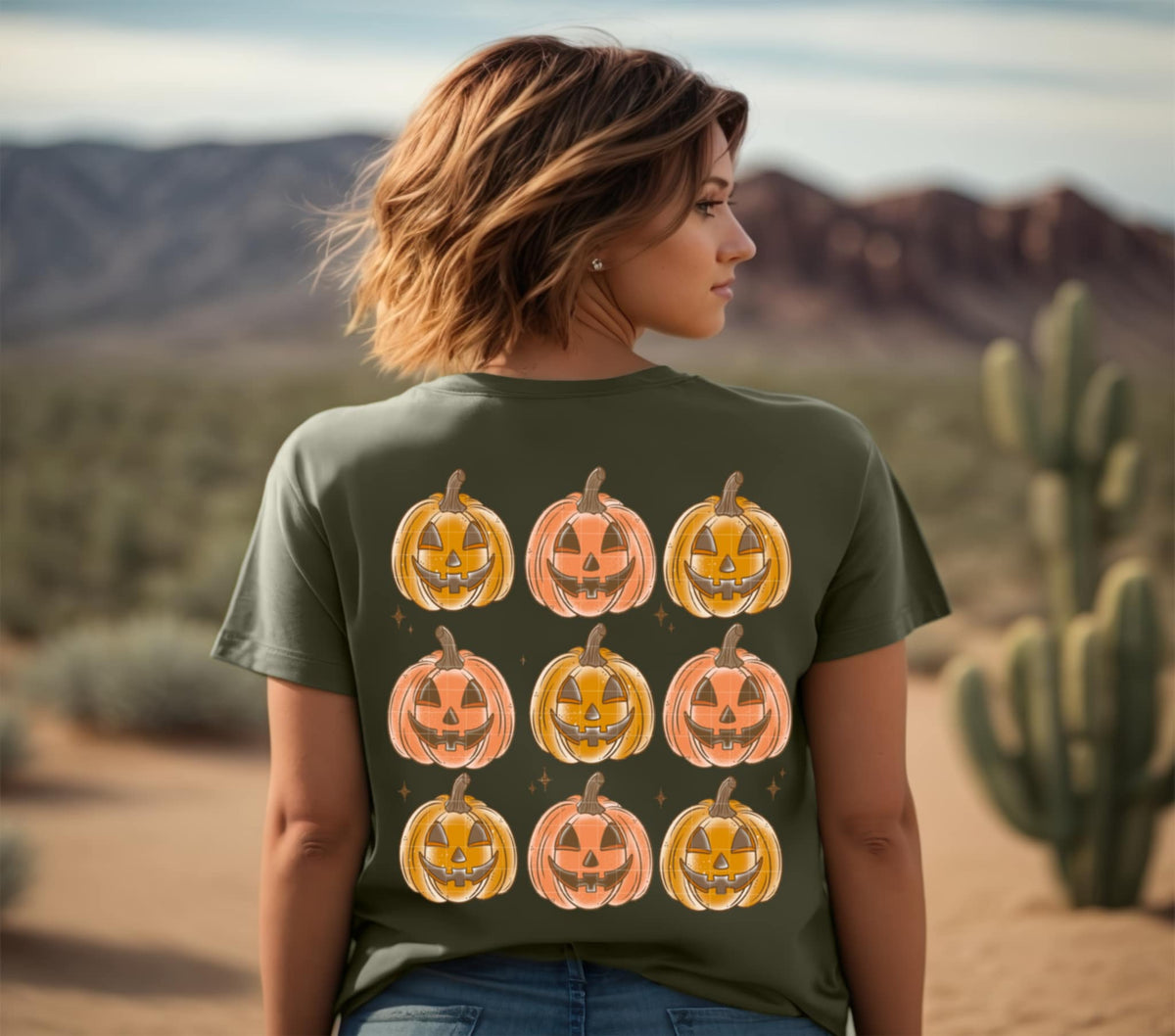 Jack-o-lantern grid 107962 DTF transfer