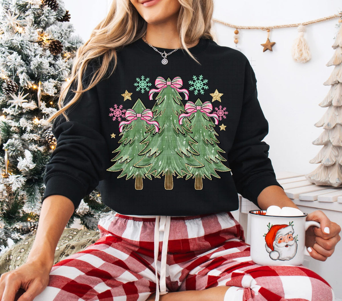 Three Trees with bows (Linda) DTF Transfer